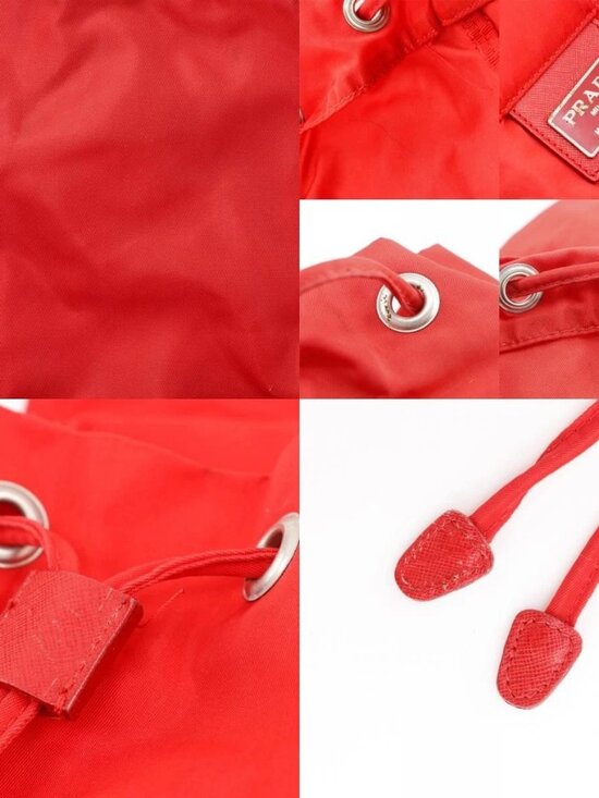 PRADA Backpack Daypack Red Nylon Women main image 6